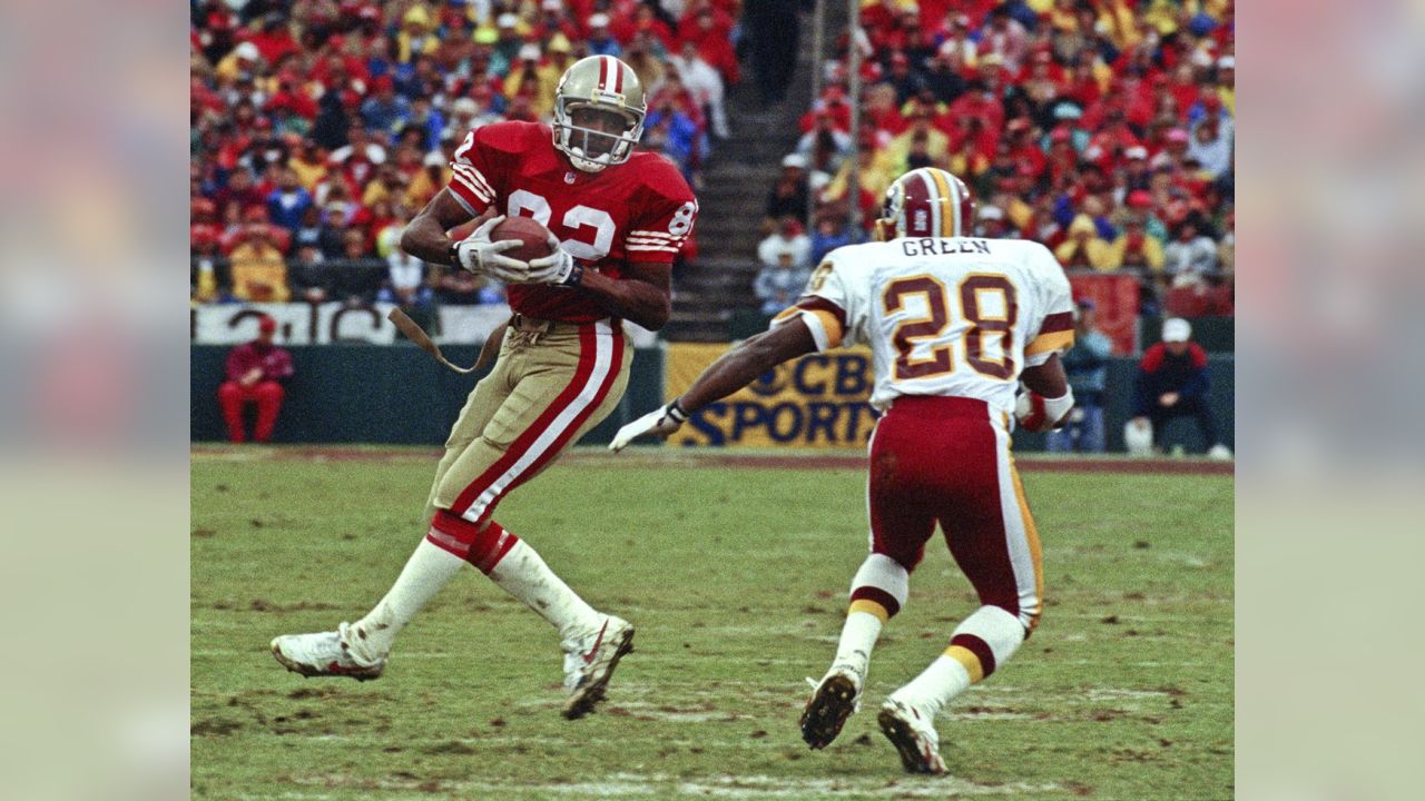 San Francisco, California, USA. 12th Jan, 1991. San Francisco 49ers vs  Washington Redskins at Candlestick Park Saturday, January 12, 1991. 49ers  beat Redskins 28-10. 49er linebacker Pierce Holt (78) rushes Redskin  quarterback