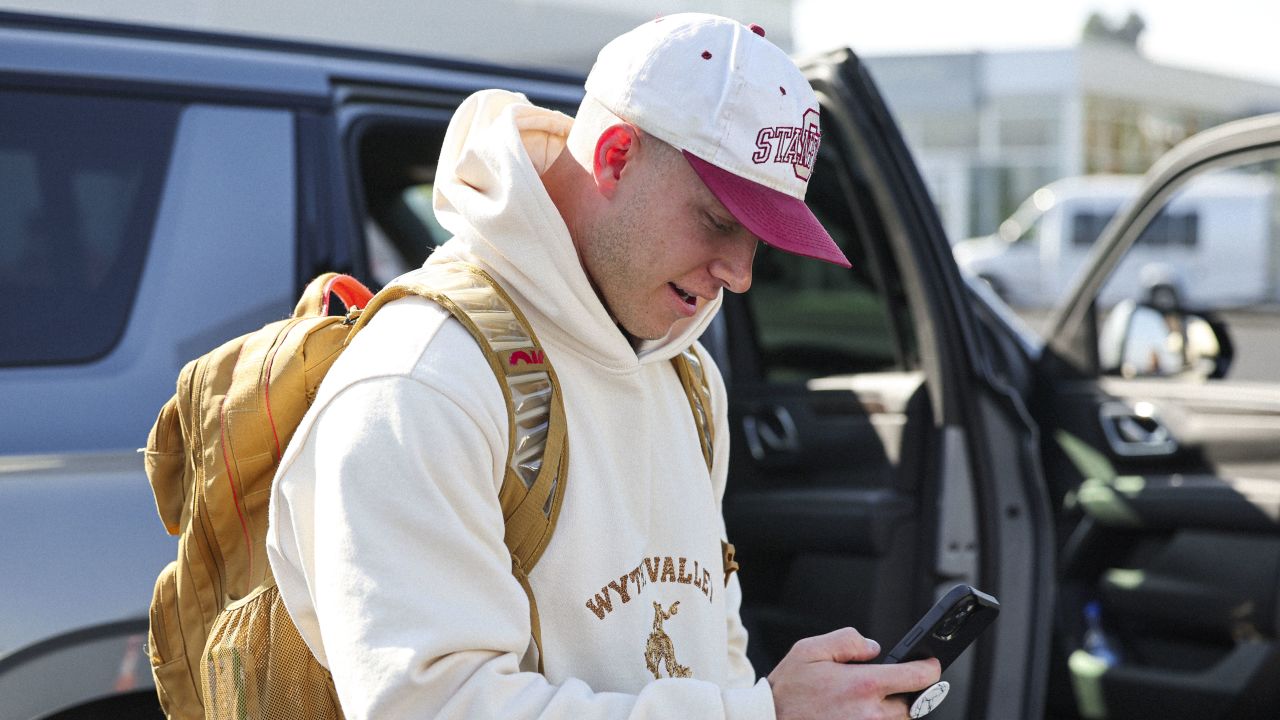 Christian McCaffrey Arrives in the Bay Area