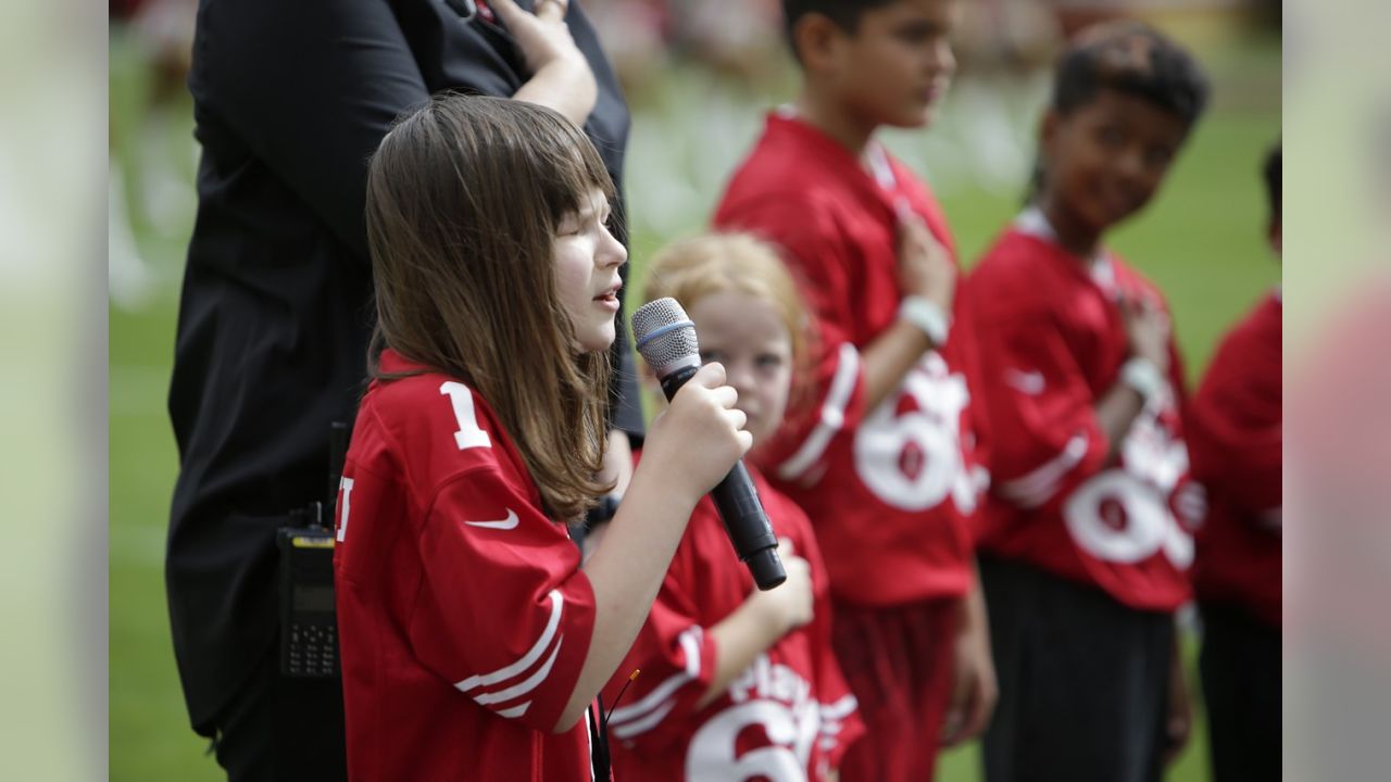 Audrey Rose Sings National Anthem at 49ers-Cowboys