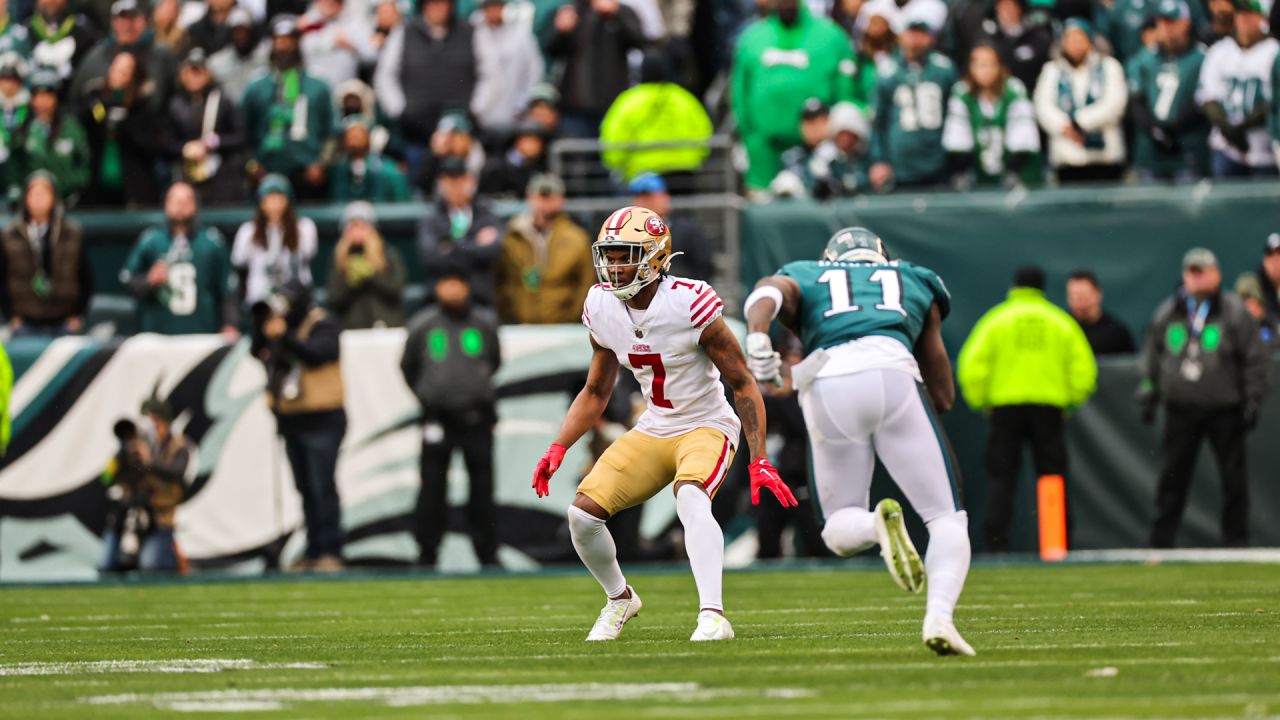 San Francisco 49ers running back Christian McCaffrey (23) in action during  the NFC Championship NFL football game against the Philadelphia Eagles,  Sunday, Jan. 29, 2023, in Philadelphia. (AP Photo/Chris Szagola Stock Photo  - Alamy