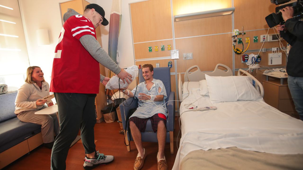 George Kittle Brightens Day for Children's Hospital Patients