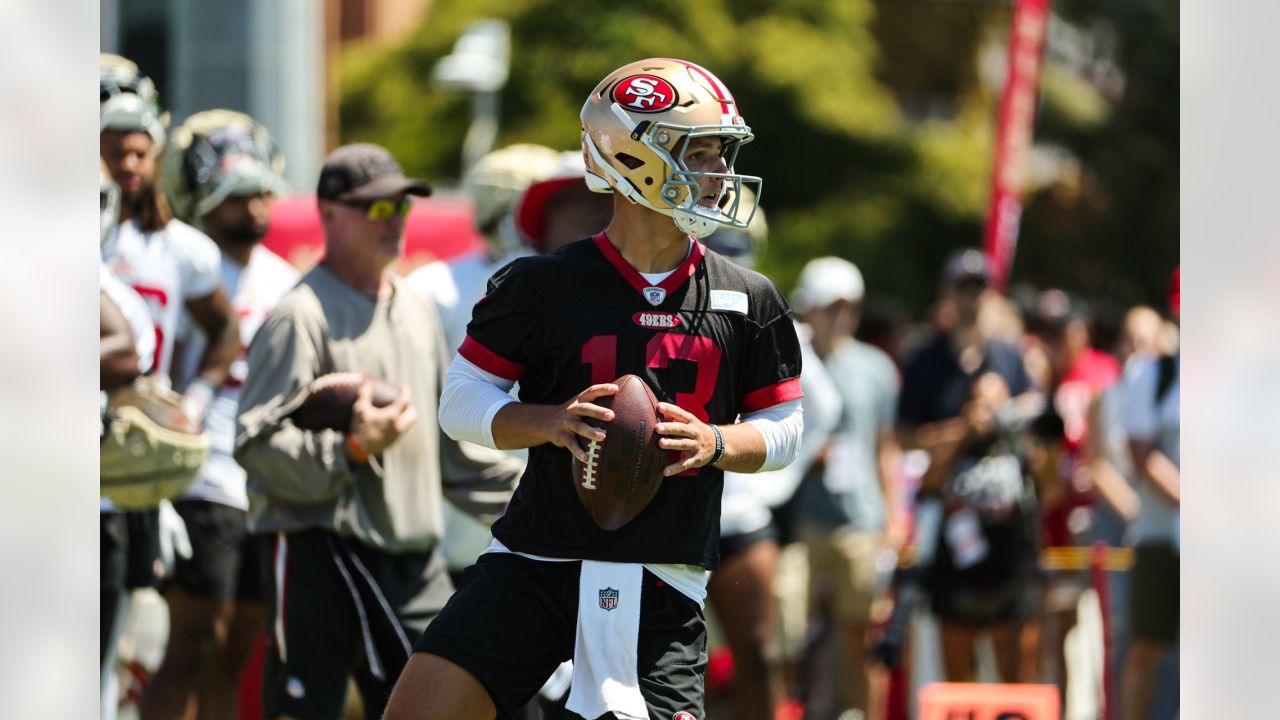 How 49ers divide 1st-team QB reps with Brock Purdy out