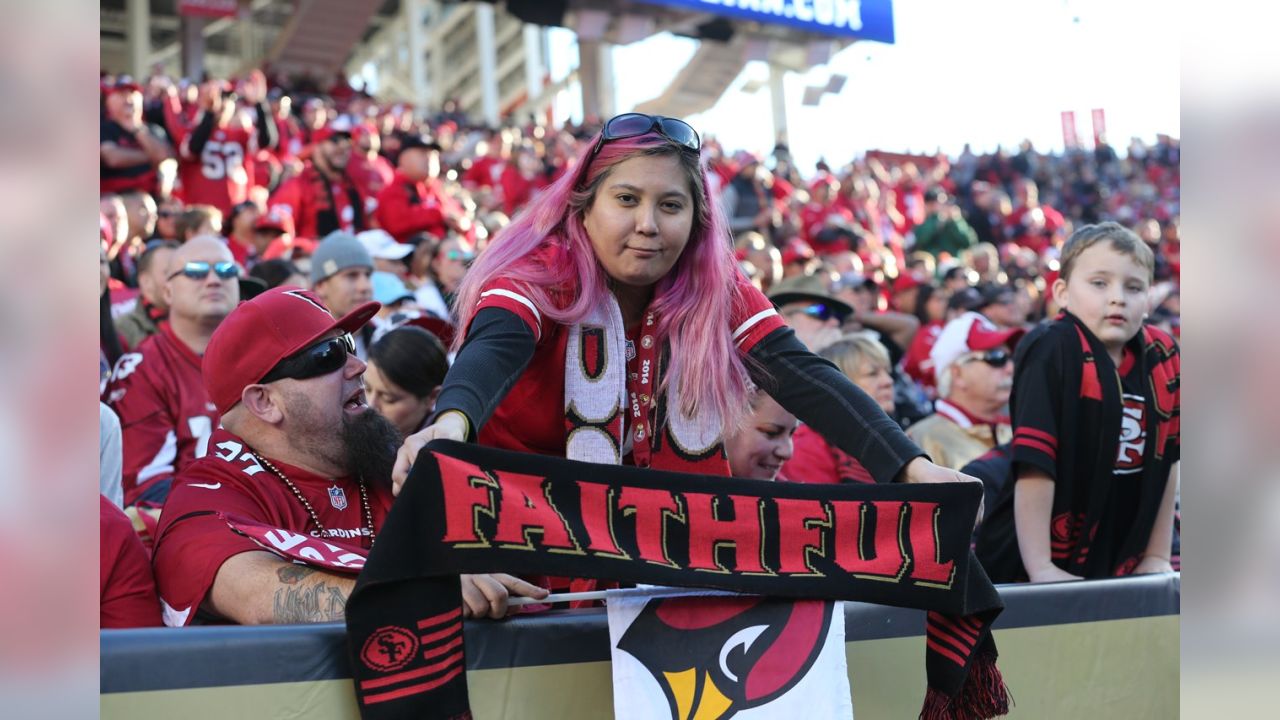 Arizona Cardinals vs. San Francisco 49ers. Fans support on NFL Game.  Silhouette of supporters, big screen with two rivals in background Stock  Photo - Alamy