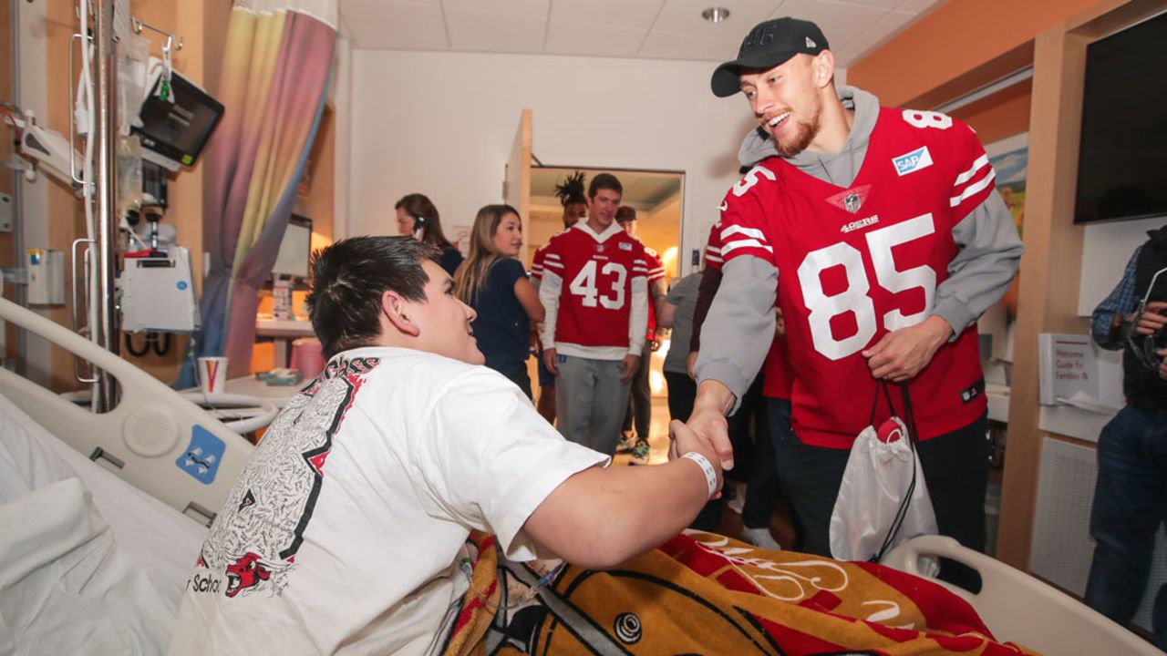 George Kittle Brightens Day for Children's Hospital Patients