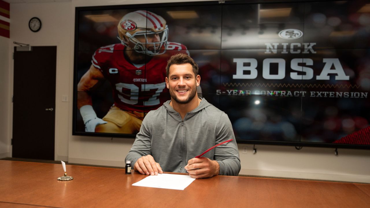 It's official: Nick Bosa signs his five-year deal with 49ers