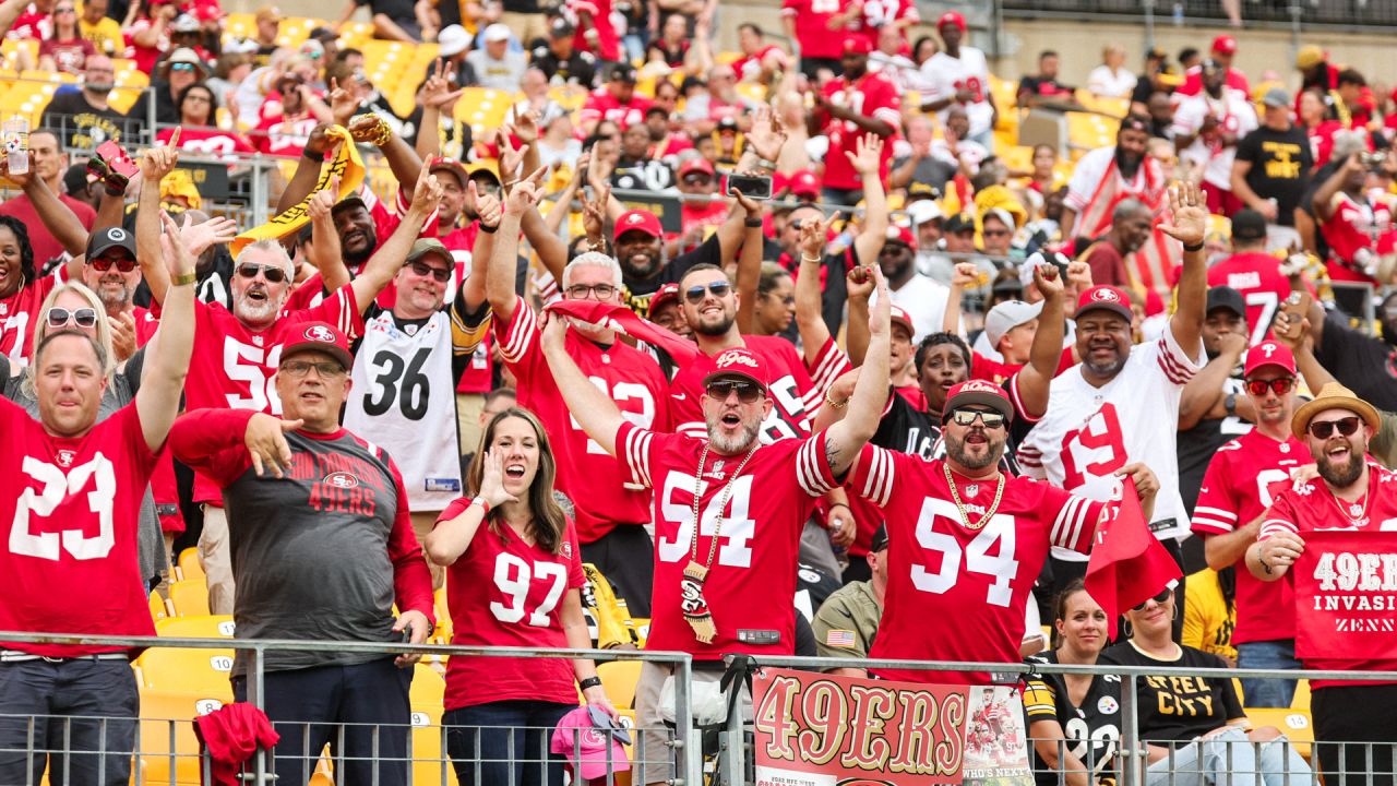 49ers fans TOOK OVER the Rams Stadium and painted it red 