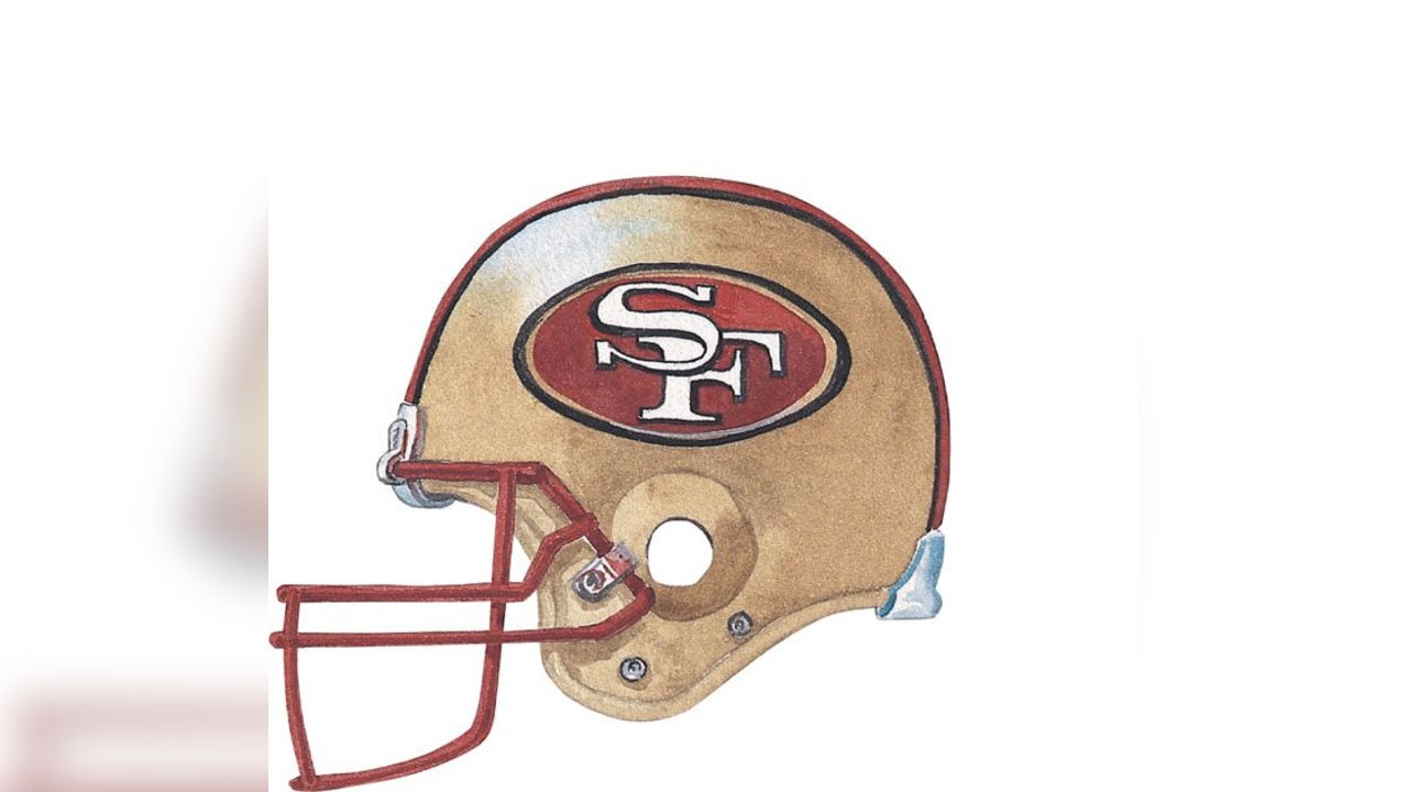 san francisco 49ers helmets through the years