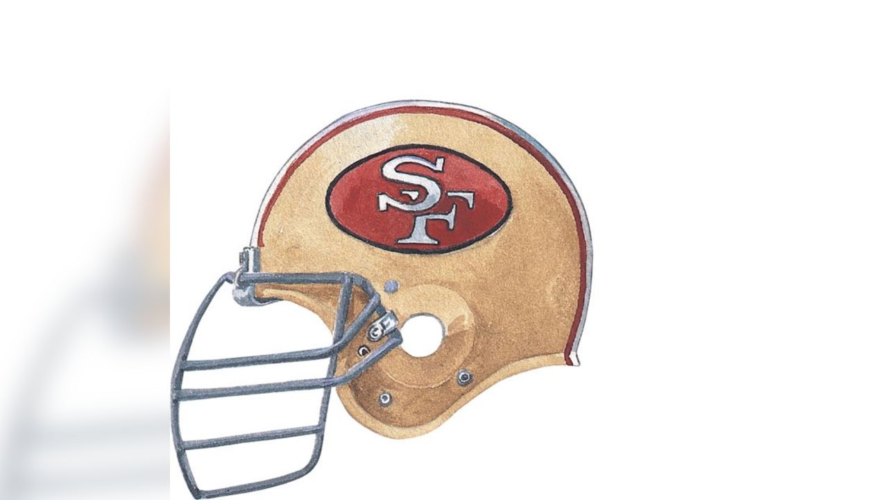 san francisco 49ers helmets through the years