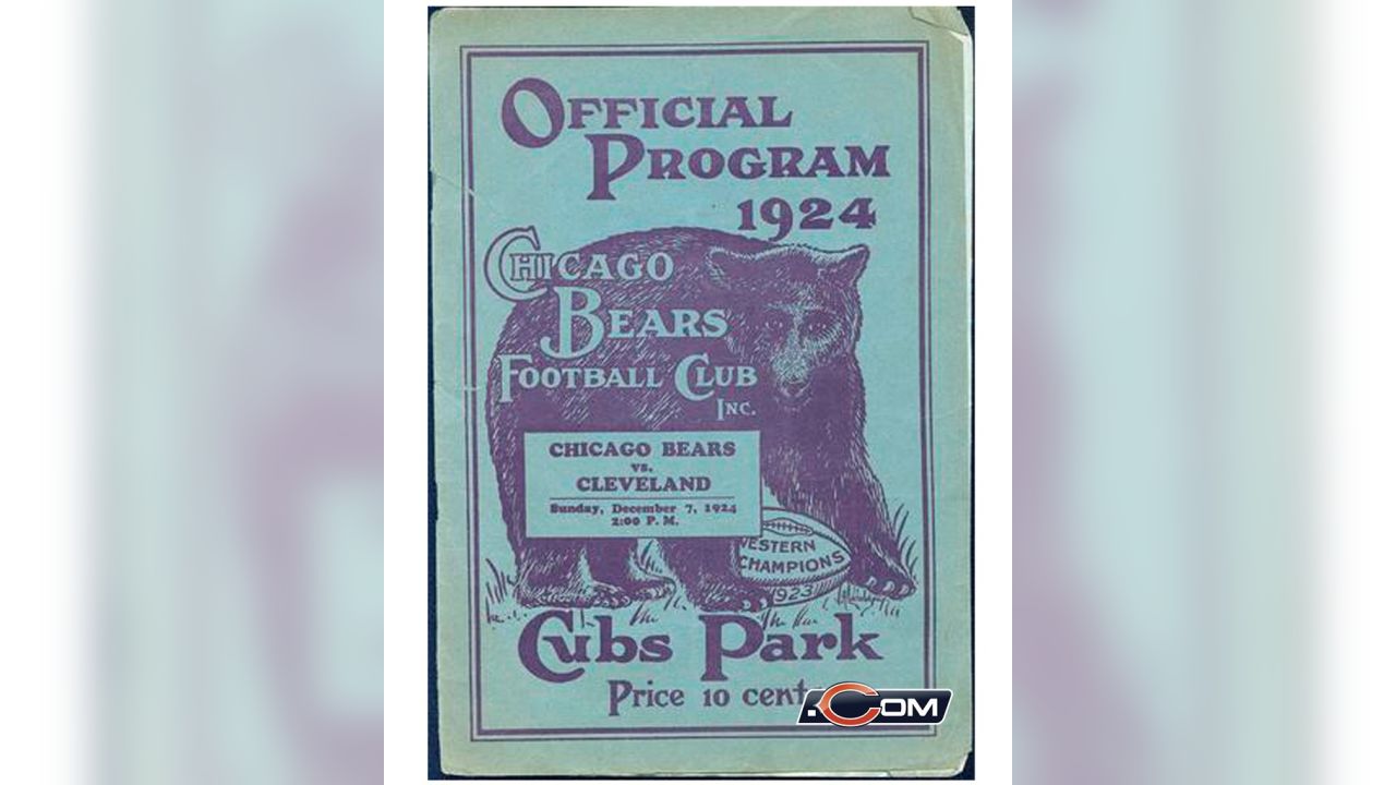 1930 Vintage Chicago Bears Football Program Wrigley Field 