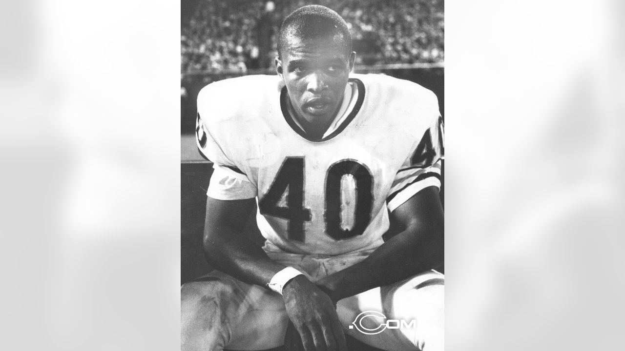 Kansas Comet - Gale Sayers - Chicago Bears Star (grey background