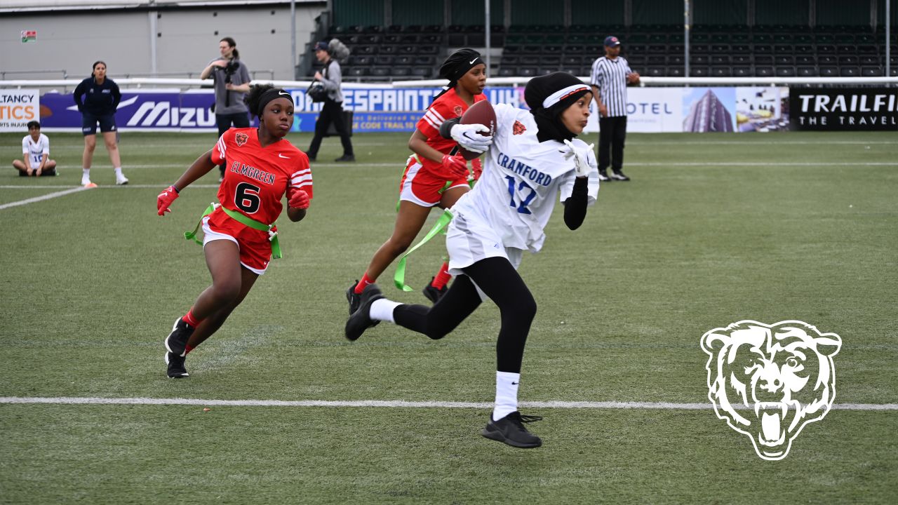 Bears help launch NFL girls flag football league in UK