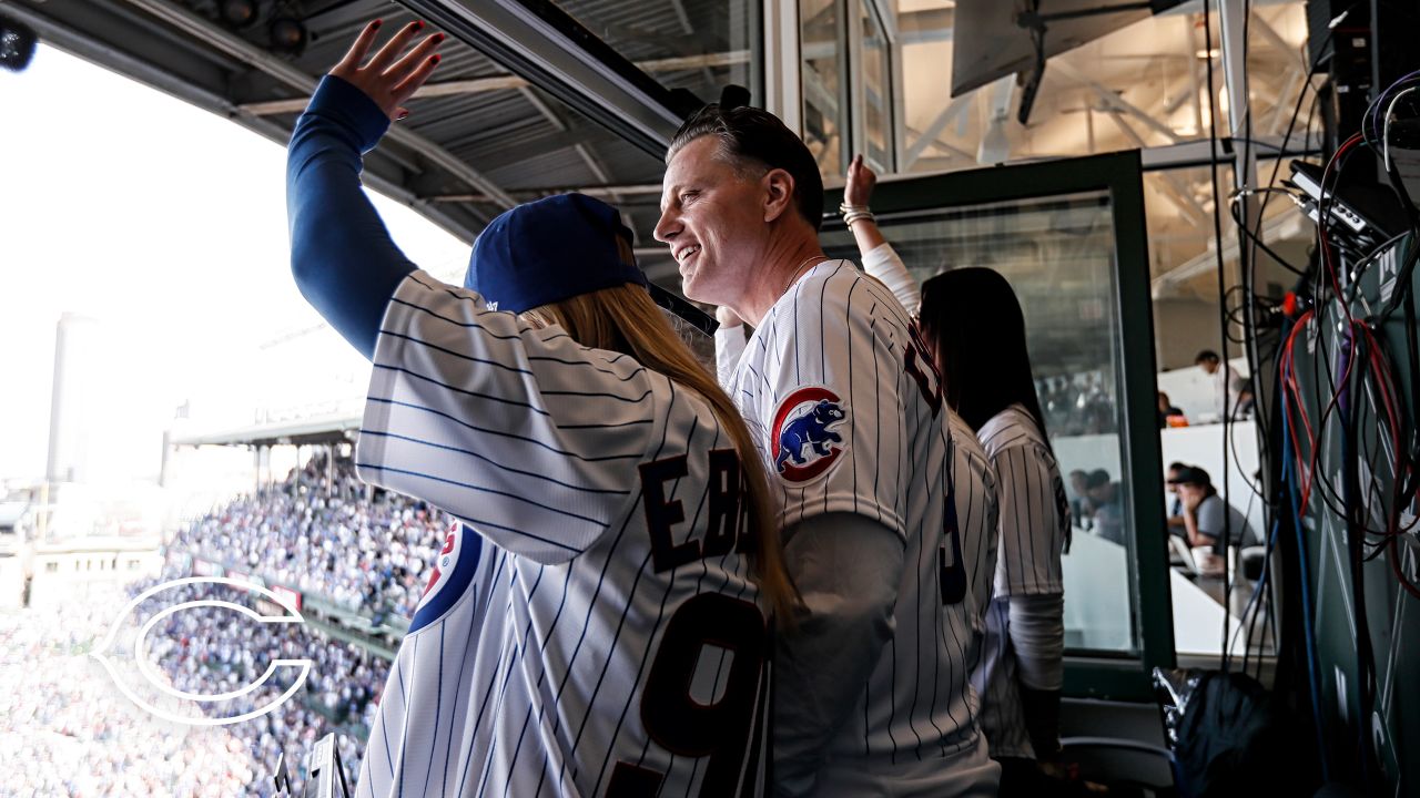 Pitch Perfect  Kerry Wood gets Matt Eberflus ready for first pitch