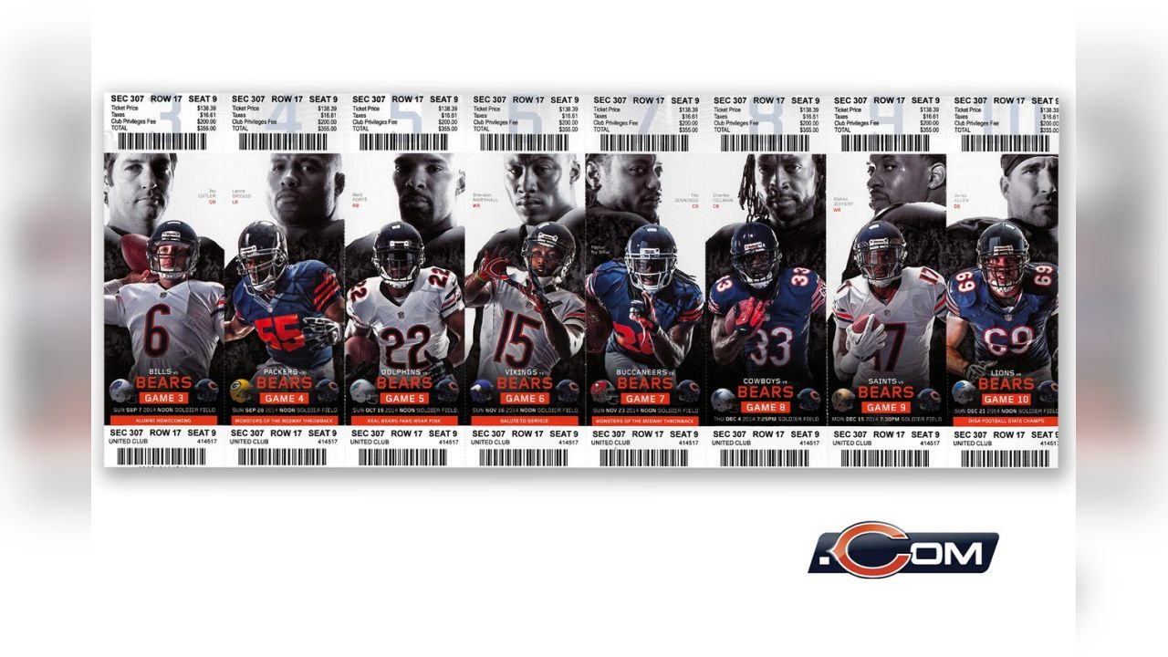 Tickets, Chicago Bears Post - Season Games (1933-Present) All Time Set:  TicketCollector