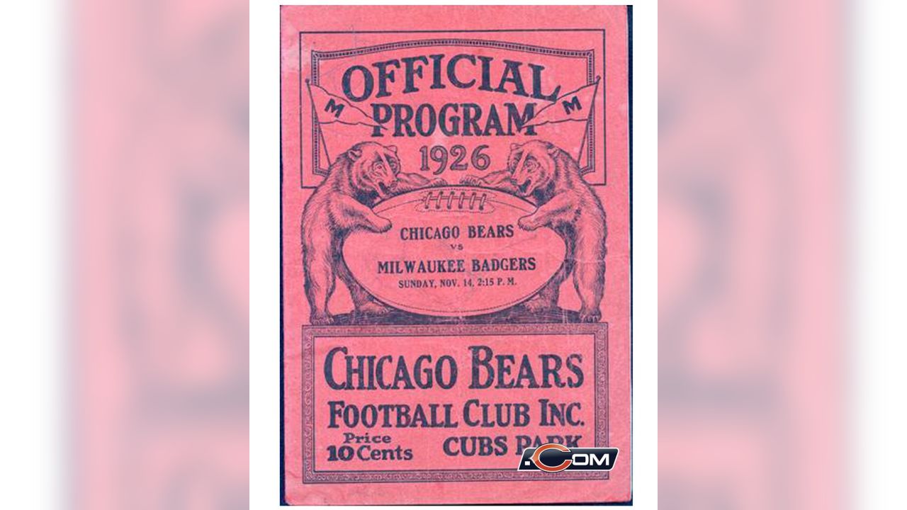 1928 Chicago Bears Football Club program - Wrigley Field