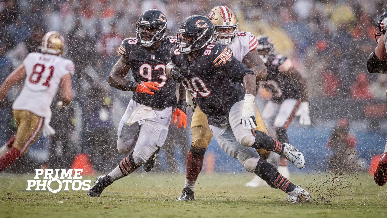 Time to make a splash! Chicago's Soldier Field left SATURATED by torrential  rain before NFL opener