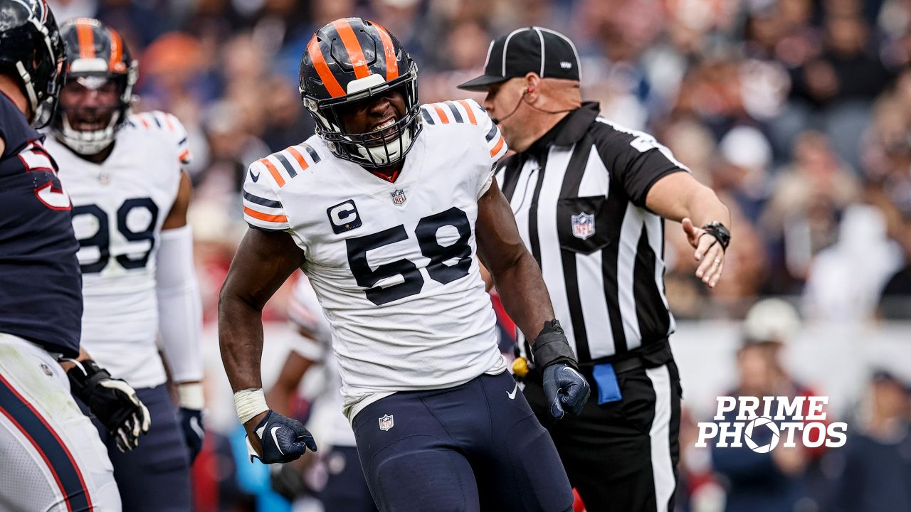 Chicago Bears' Cody Whitehair (65) leaps to congratulate teammate Khalil  Herbert on Herbert's touchdown against the Seattle Seahawks during the  second half of an NFL football game, Sunday, Dec. 26, 2021, in