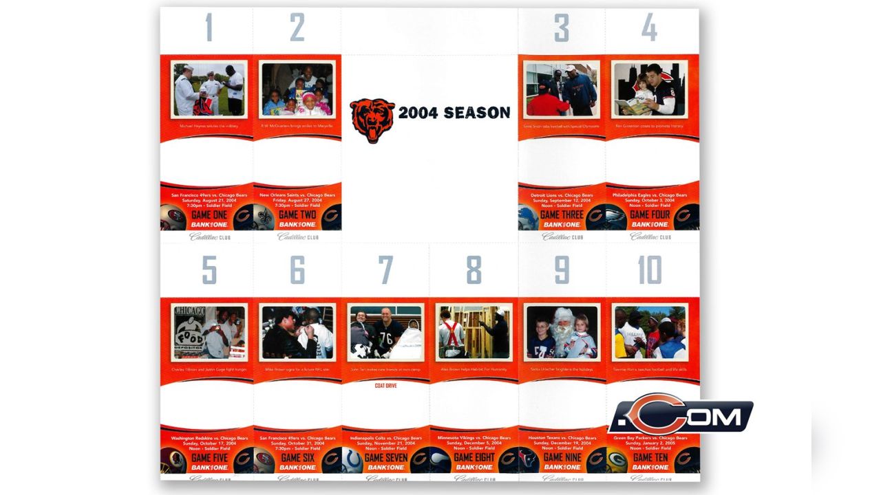 2016-17 CHICAGO BEARS SEASON TICKET PLAYOFF TICKET STRIP SHEET SET STUB