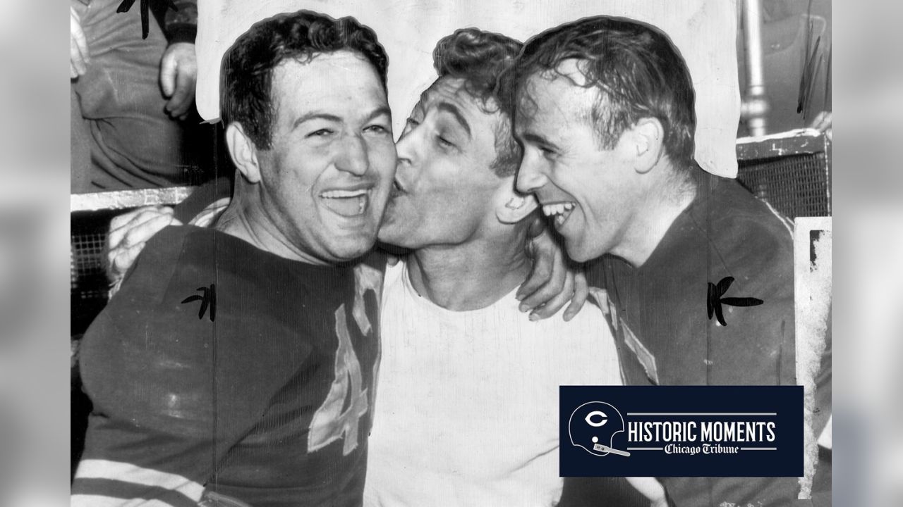 Sid Luckman Dante Magnani and George McAfee 1949 Chicago Bears 8X10 PHOTO