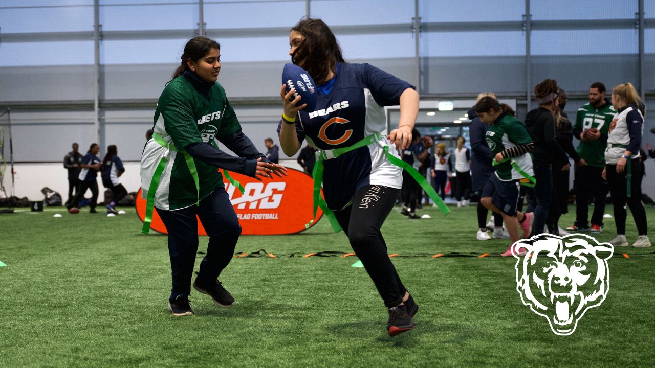 Jets and Bears Unveil Girls Flag Football League in the UK