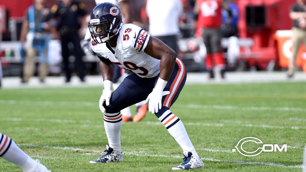 Chicago Bears outside linebacker Christian Jones (57) runs on the