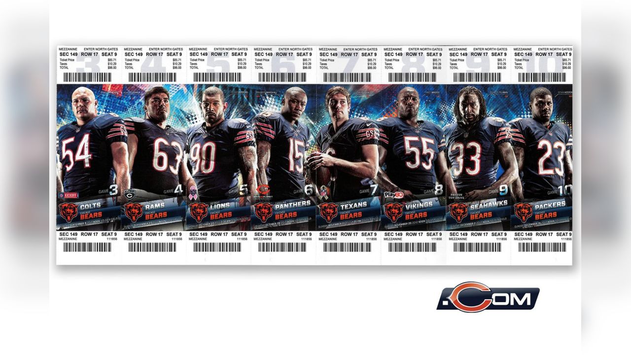 Chicago Bears 11/11/2012 NFL ticket stub vs Houston Texans