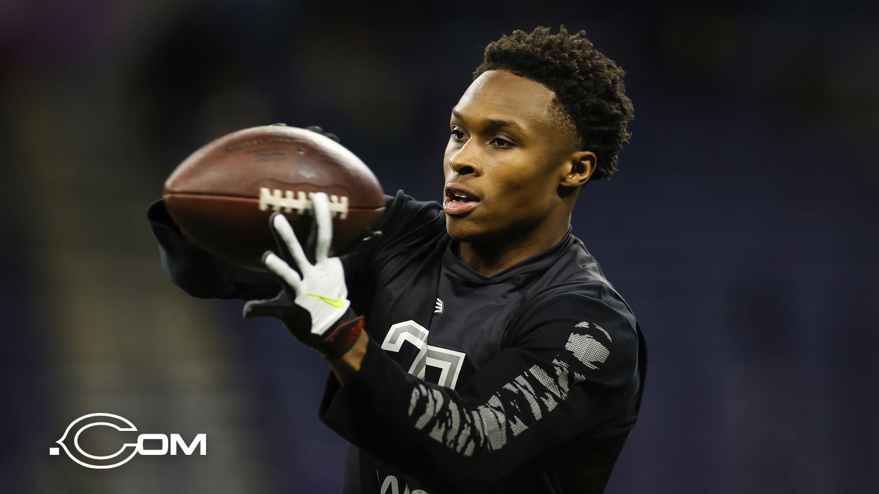 Chicago Bears wide receiver Darnell Mooney (11) during a preseason NFL  football game, Saturday, Aug.13, 2022, in Chicago. (AP Photo/David Banks  Stock Photo - Alamy