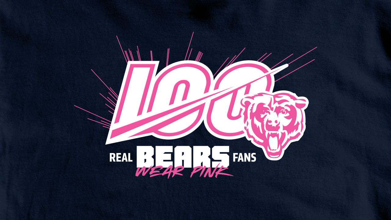 Chicago Bears Real Fans Wear Pink SGA Team Logo Scarf