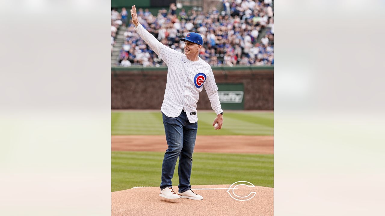 Pitch Perfect  Kerry Wood gets Matt Eberflus ready for first pitch