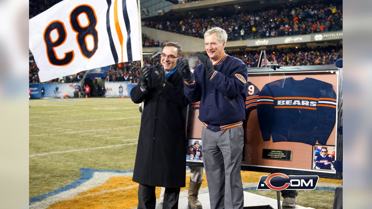 Mike Ditka's Chicago Bears Jersey and Sweater Retirement Presentation  Formerly Displayed at Mike Ditka's Restaurant