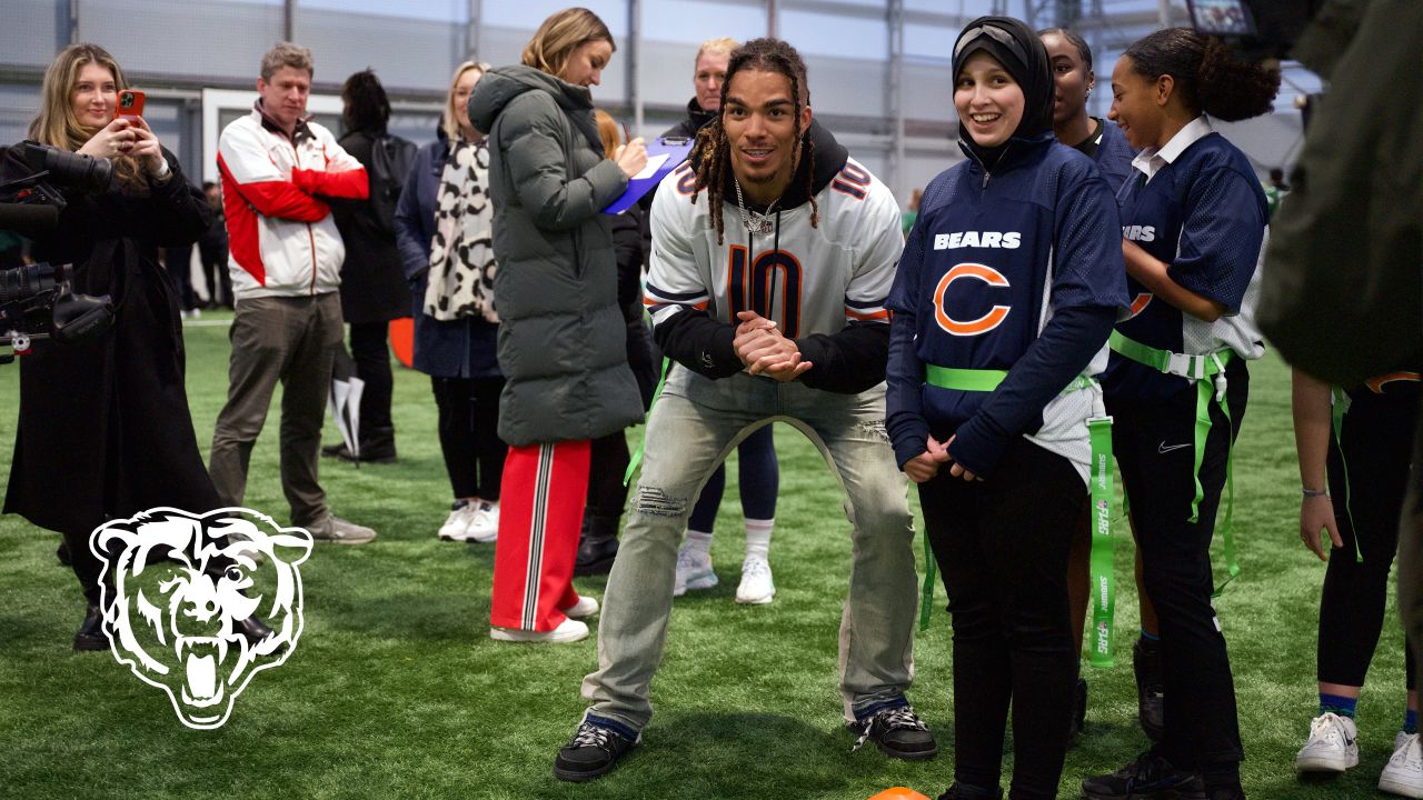 Bears help launch NFL girls flag football league in UK