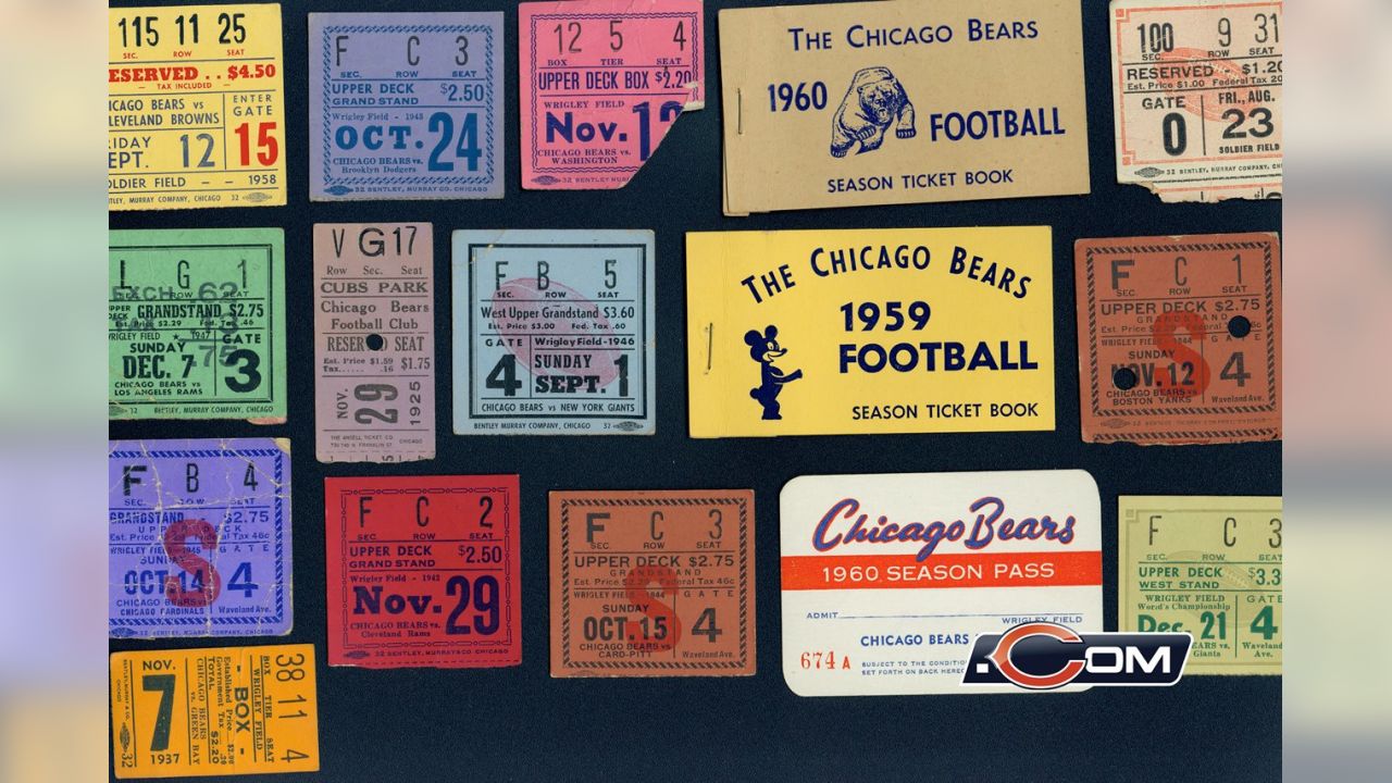 1941 NFL Champions Chicago Bears Ticket Stub Art - Row One Brand