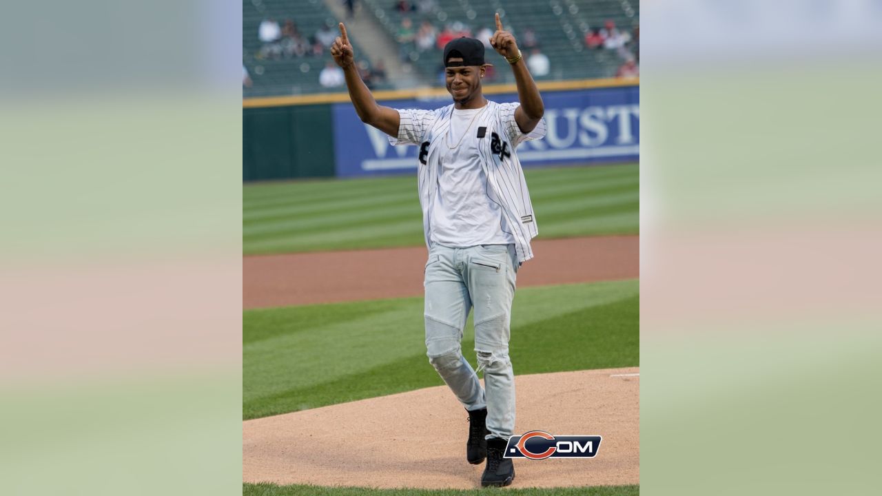 Cam Meredith throws first pitch at White Sox game