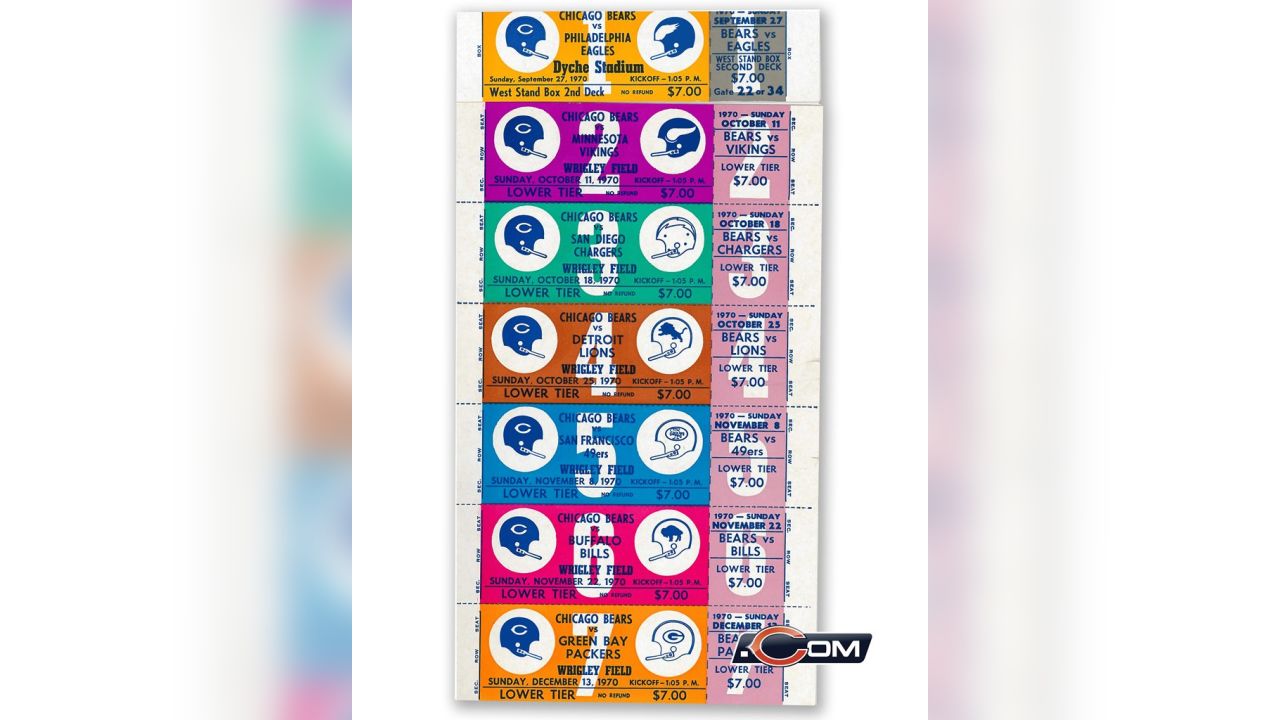 Historical Bears Ticket Stubs