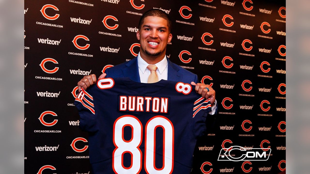 Trey Burton Chicago Bears Autographed Nike White Game Jersey