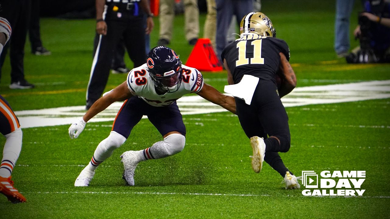 Chicago Bears middle linebacker Manti Te'o (57) during an NFL wild-card  playoff football game against the New Orleans Saints, Sunday, Jan. 10,  2021, in New Orleans. The Saints defeated the Bears 21-9. (