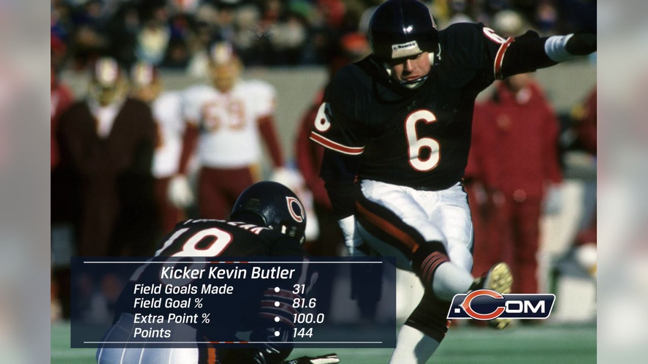 Kevin Butler, K, 1985-1995  Chicago bears, 1985 chicago bears