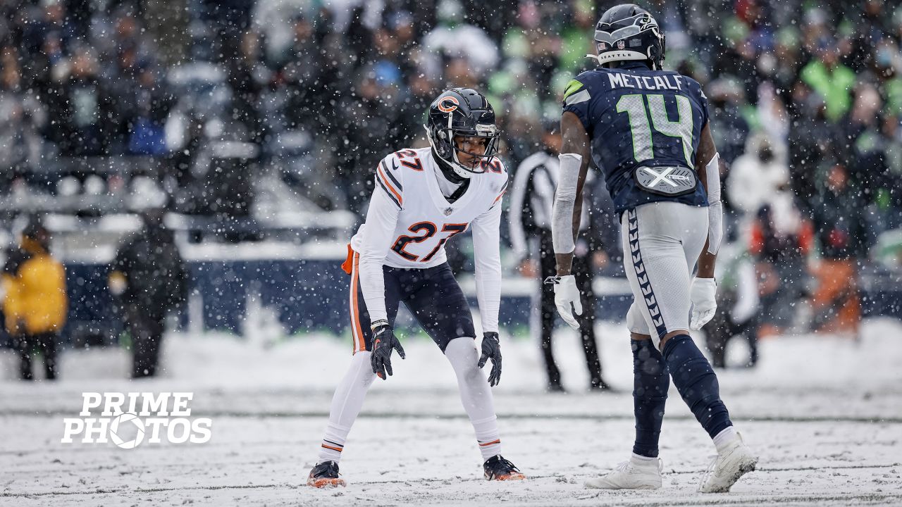 Snowy Scene is Seattle, The scene in Seattle for Bears vs. Seahawks today  