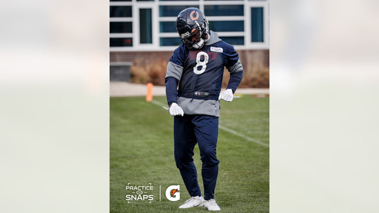 USA. 16th Aug, 2021. Chicago Bears quarterbacks Andy Dalton and Justin  Fields talk on the sideline in the fourth quarter against the Miami  Dolphins in the preseason opener at Soldier Field on