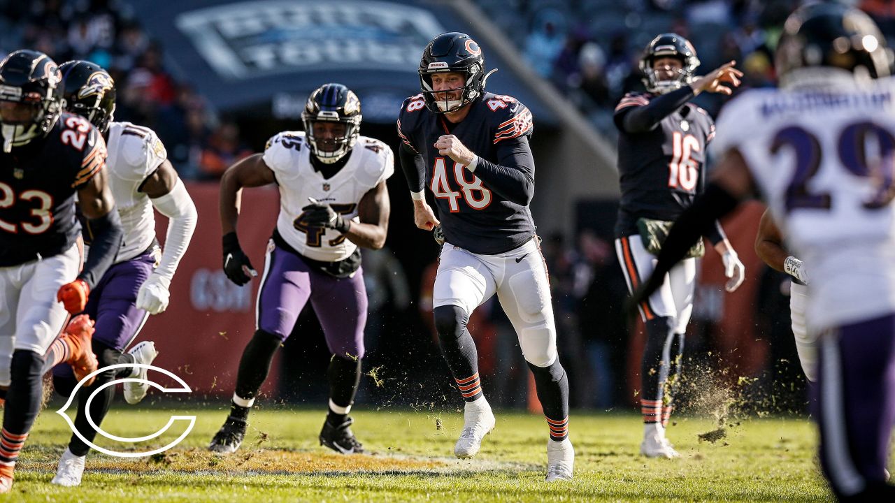 Chicago Bears long snapper Patrick Scales (48) before an NFL wild