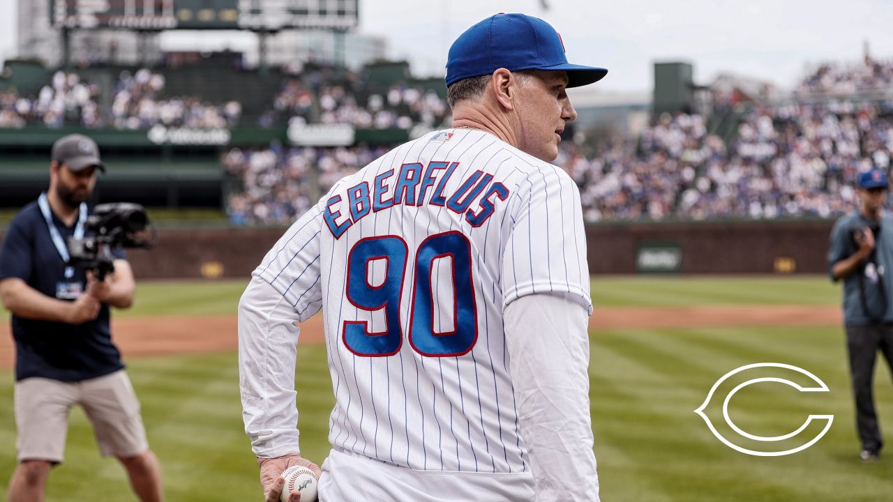 Eberflus receives first-pitch tips from Kerry Wood