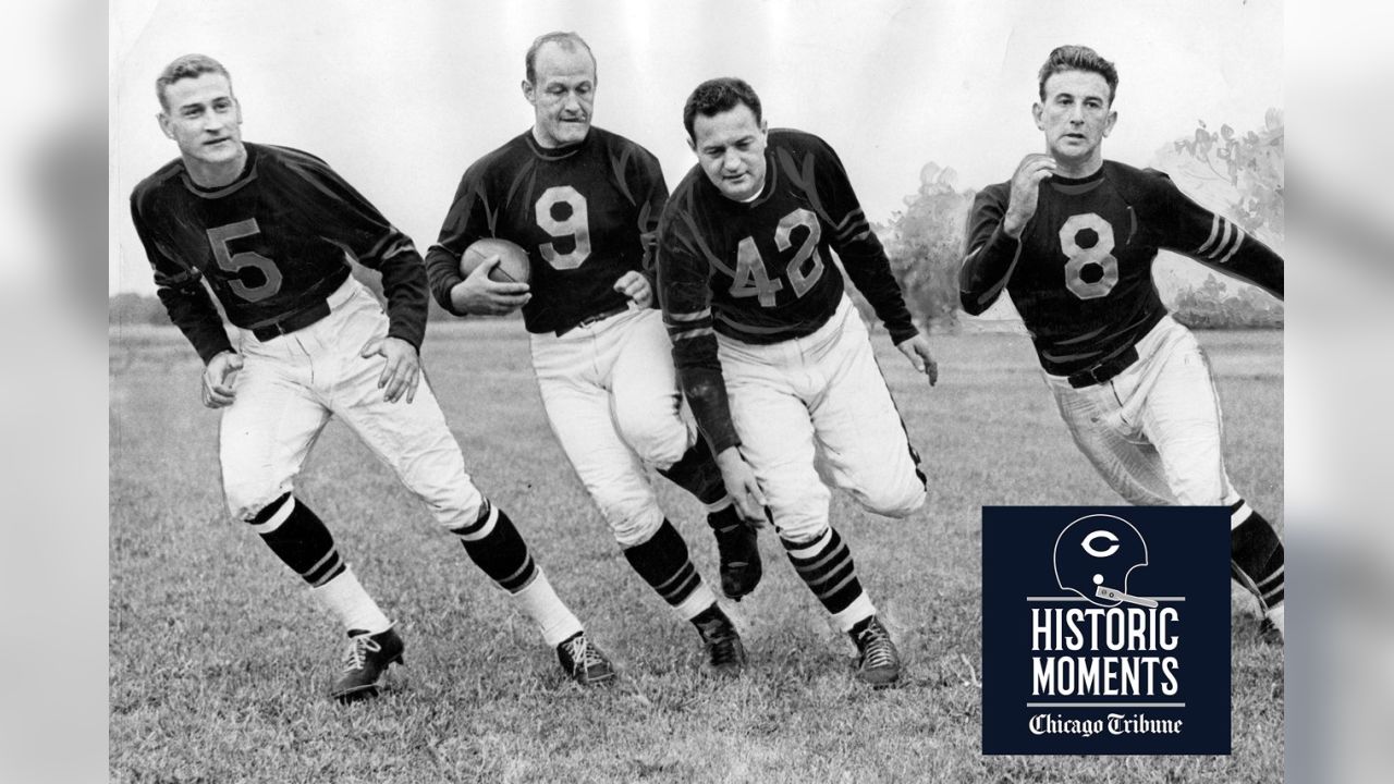 Osmanski's opening salvo lead to the NFL's most one-sided championship:  Looking back at Chicago Bears great Bill Osmanski with his son, John  Osmanski, Sr., of Galena