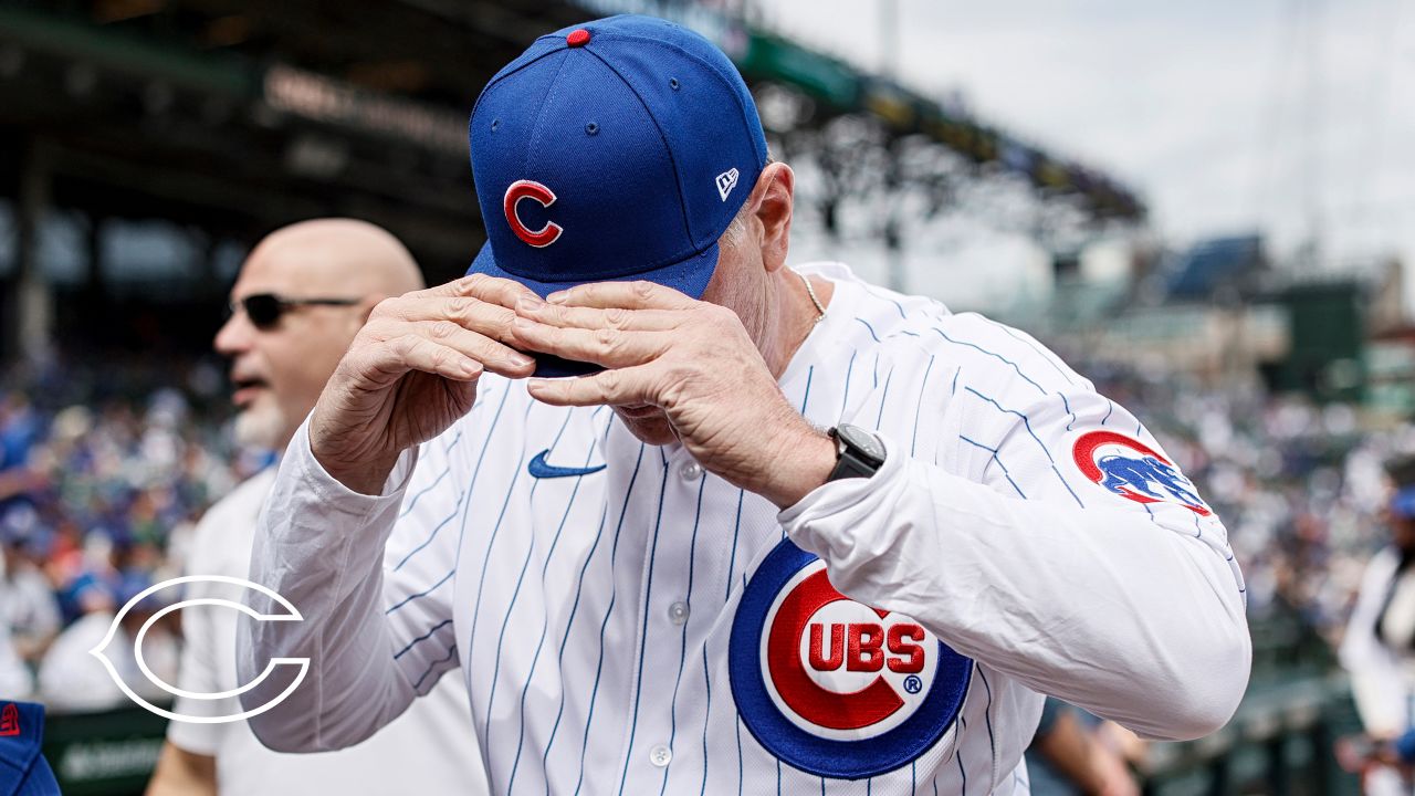 Pitch Perfect  Kerry Wood gets Matt Eberflus ready for first pitch