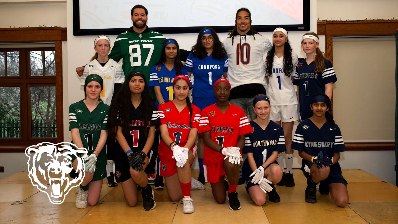 Jets and Bears Unveil Girls Flag Football League in the UK