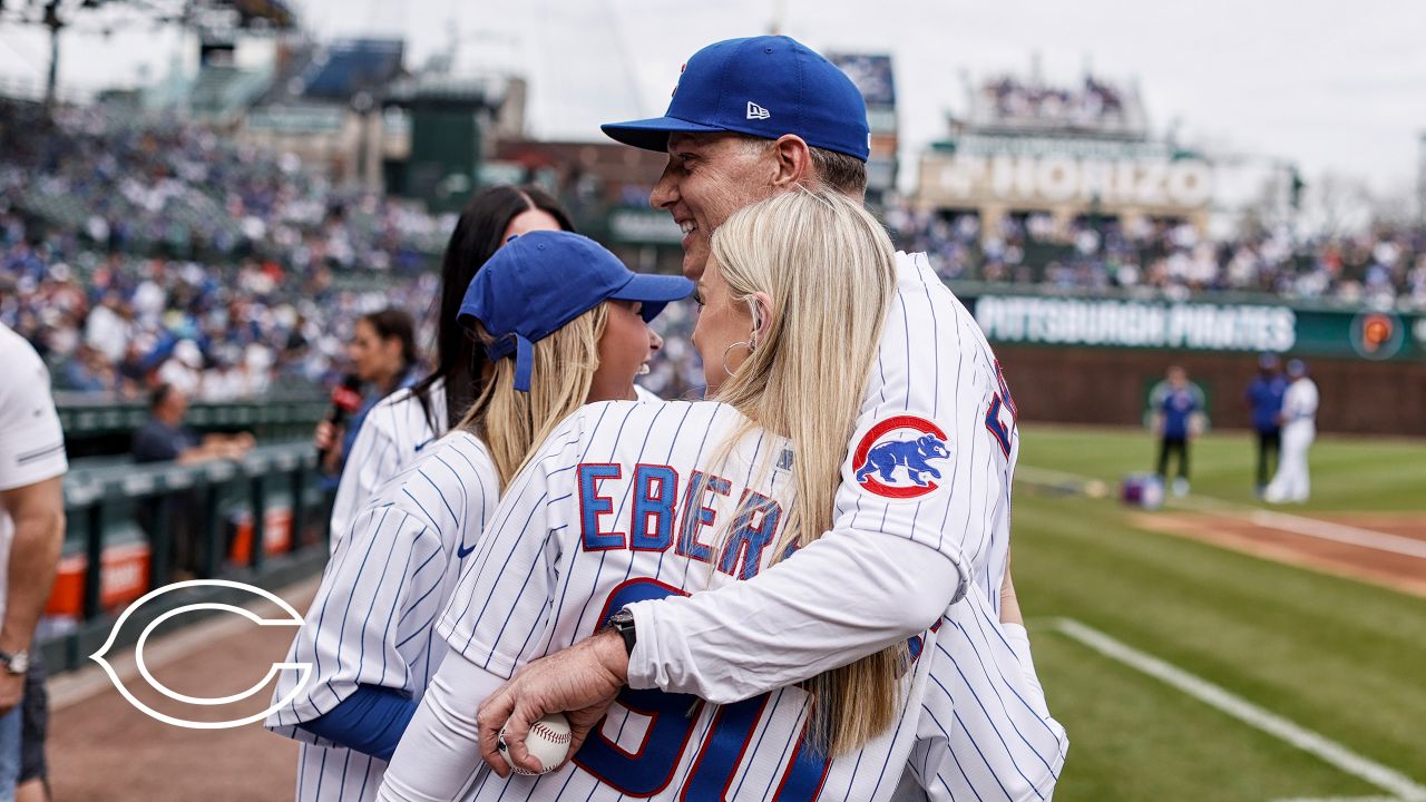 Pitch Perfect  Kerry Wood gets Matt Eberflus ready for first pitch