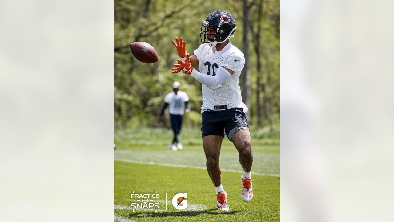 Chicago Bears fullback Khari Blasingame (35) catches a pass during warmups  before an NFL football game in Chicago, Sunday, Nov. 13, 2022. (AP  Photo/Nam Y. Huh Stock Photo - Alamy