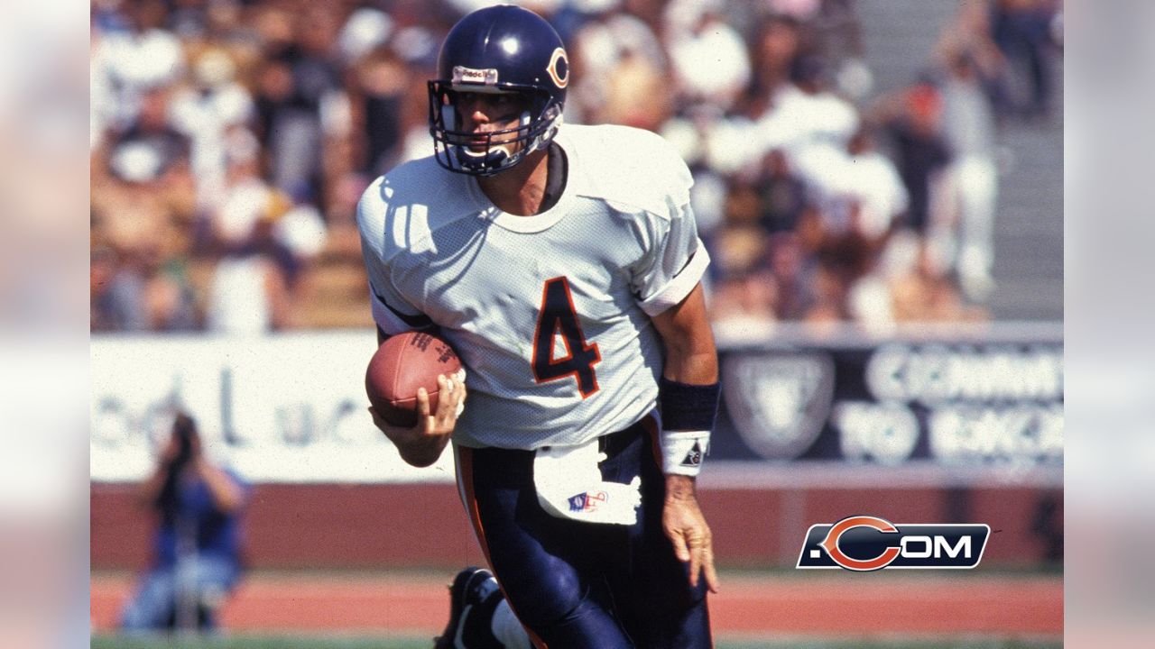 LG952 Original Color Photo JIM HARBAUGH TACKLED Chicago Bears Star  Quarterback