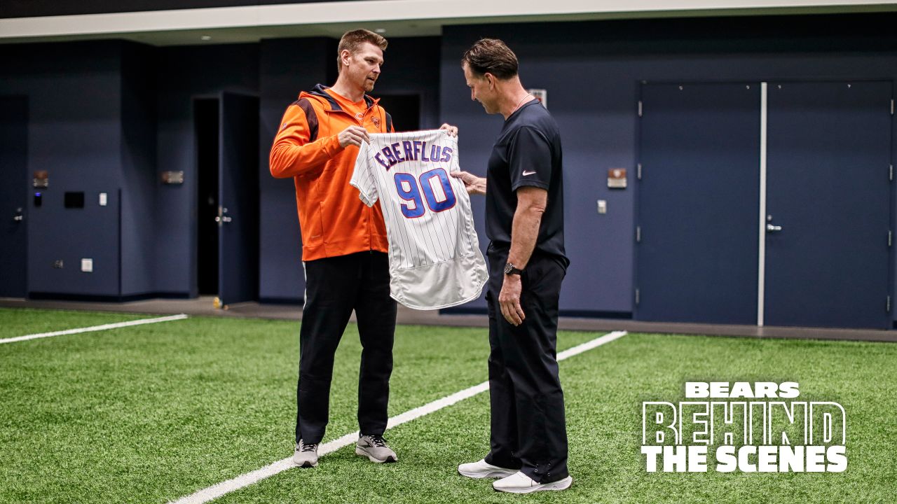 Eberflus receives first-pitch tips from Kerry Wood