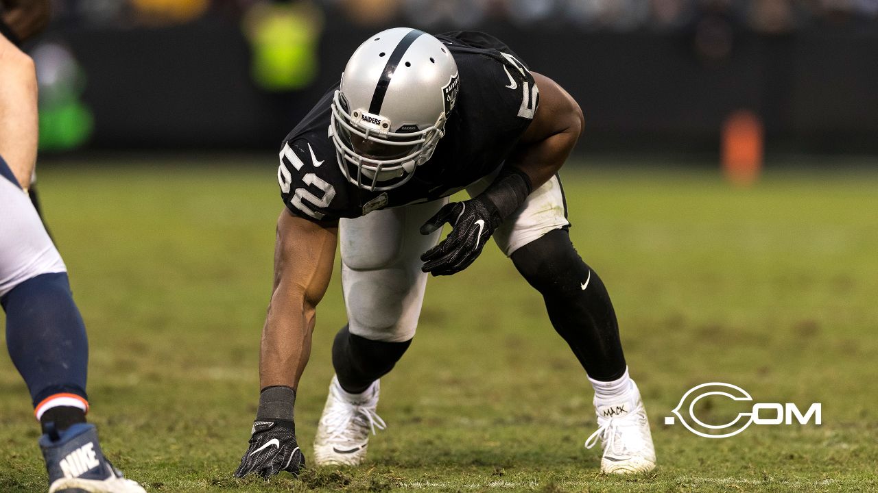 Oakland Raiders defensive end Khalil Mack at the Oakland Raiders