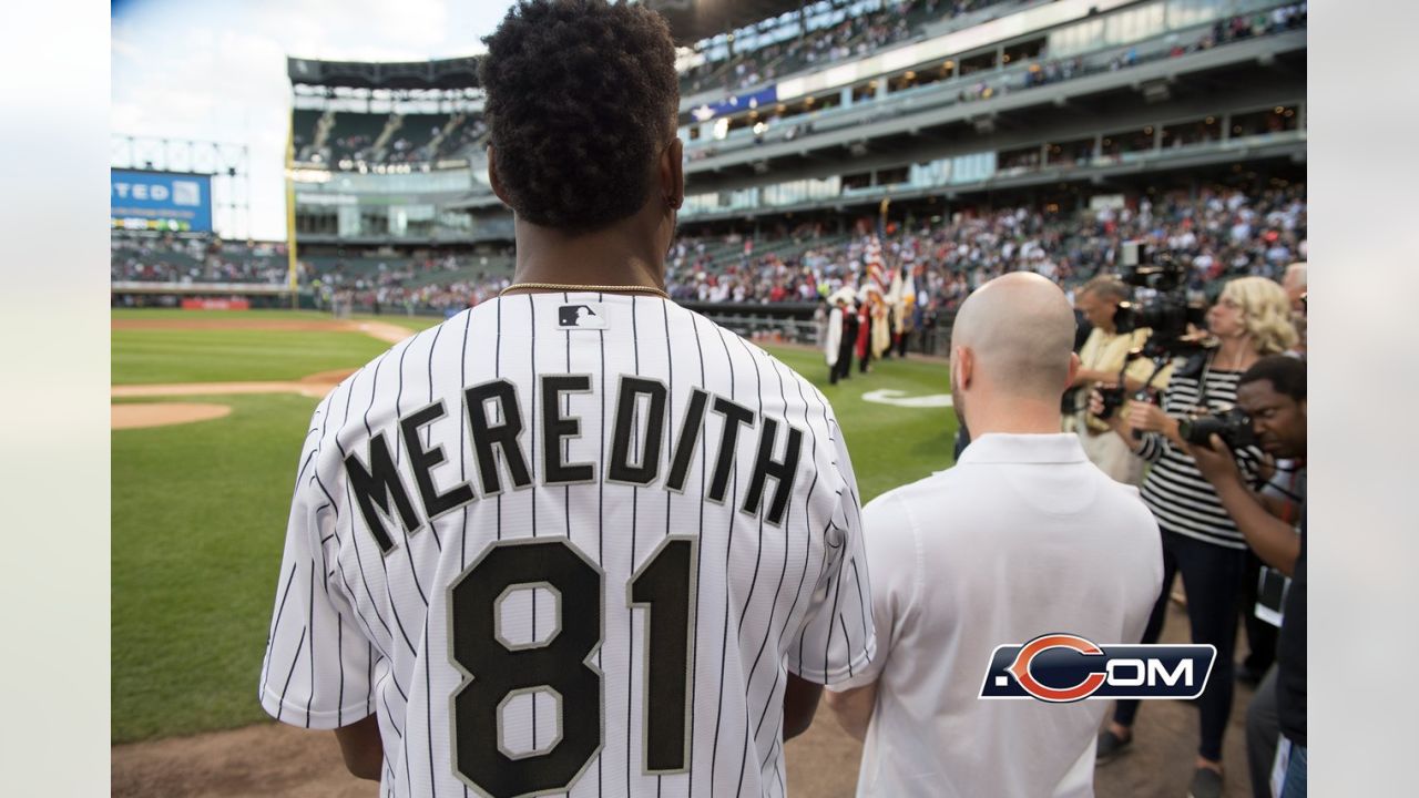 Cam Meredith throws first pitch at White Sox game