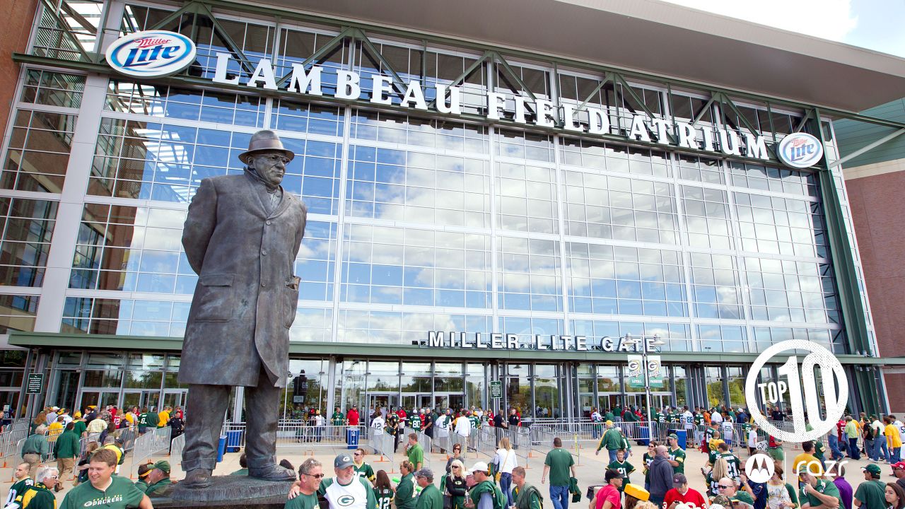 View of Lambeau Field from the roof at the South End Zone. We had